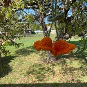 Fiery Orange Organic Decor Accent